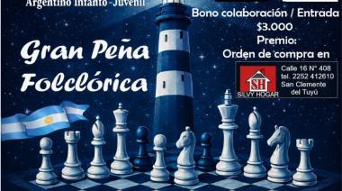 Gran peña folclórica para apoyar a ajedrecistas sanclementinos