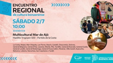 El Partido de La Costa recibe este sábado al Tercer Encuentro Regional de Cultura Bonaerense