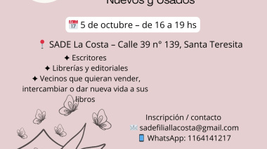 Santa Teresita tendrá su Feria del Libro y Artes Gráficas