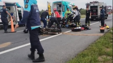 Dos heridos tras un accidente en moto en la Ruta 11, entre Aguas Verdes y La Lucila del Mar