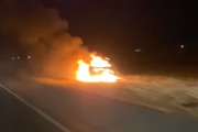 Se incendió un auto en la ruta 11 a la altura de Las Toninas