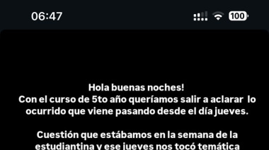 Se esclareció la historia: no fue una amenaza, sino una broma estudiantil