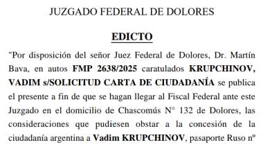 FMP.2638/25 | Krupchinov Vadim S/ Solicitud carta de Ciudadanía.