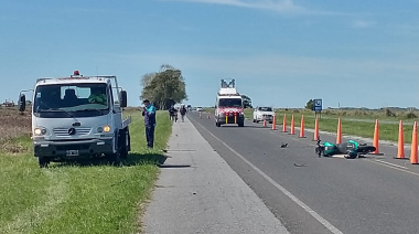 Grave accidente en la ruta interbalnearia: un motociclista embistió a un camión