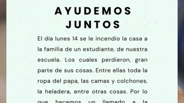 Llamado a la solidaridad para una familia de San Clemente del Tuyú