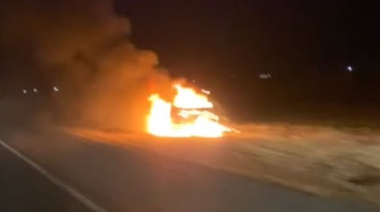 Se incendió un auto en la ruta 11 a la altura de Las Toninas