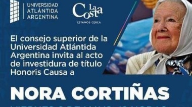 La Universidad Atlántida Argentina entregará el título Doctora Honoris Causa a Nora Cortiñas
