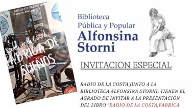 Este miercoles la Biblioteca Alfonsina Storni presenta el libro "Radio  de La Costa, fábrica de sueños"