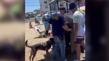 Operativo antidrogas en playas de La Costa: decomisan sustancias prohibidas a vendedores ambulantes