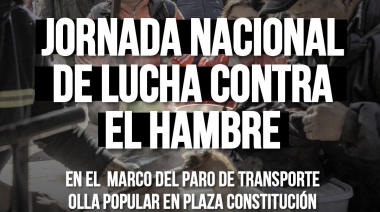 Jornada Nacional de Lucha Contra el Hambre: 500 ollas populares en todo el país