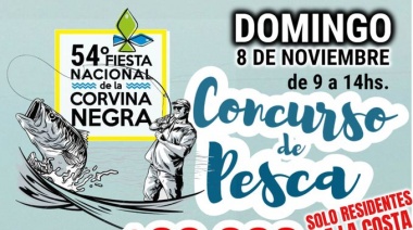 Se viene el Concurso de Pesca de la 54° Fiesta Nacional de la Corvina Negra