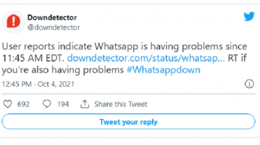 Whatsapp, Facebook e Instagram, caídos a nivel global