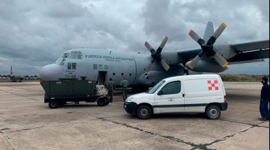 Un Hércules de la Fuerza Aérea llevó a Cuba 3,5 toneladas de insumos médicos donados por Argentina