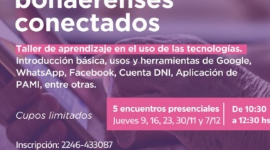 Últimos días de inscripción para el taller "Mayores Bonaerenses Conectados" que capacitará en el uso de redes sociales