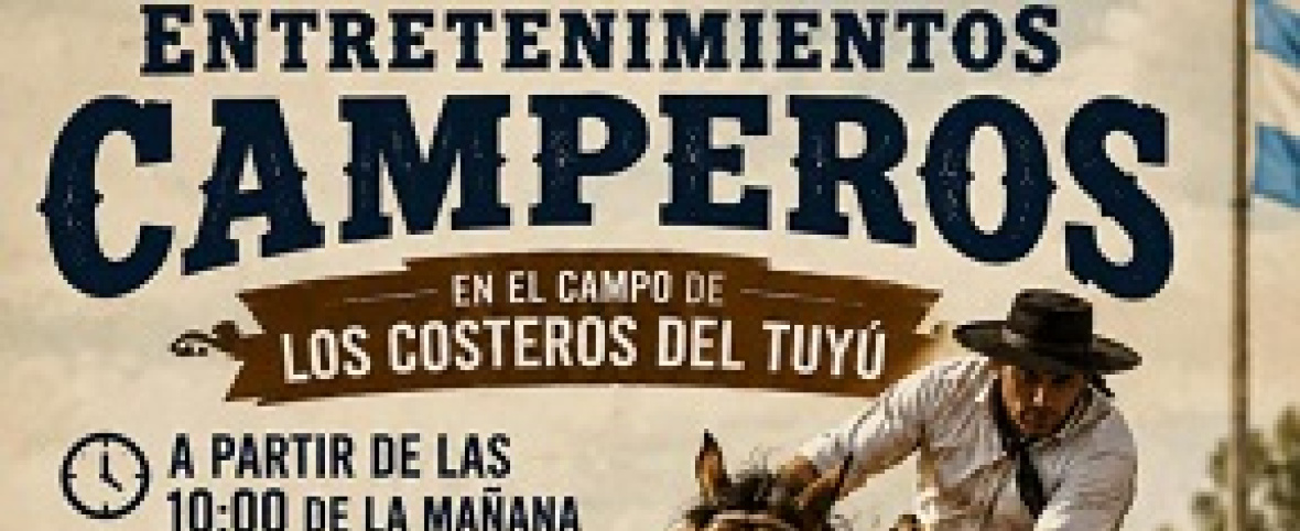 Gran jornada de entretenimientos camperos con entrada libre y gratuita