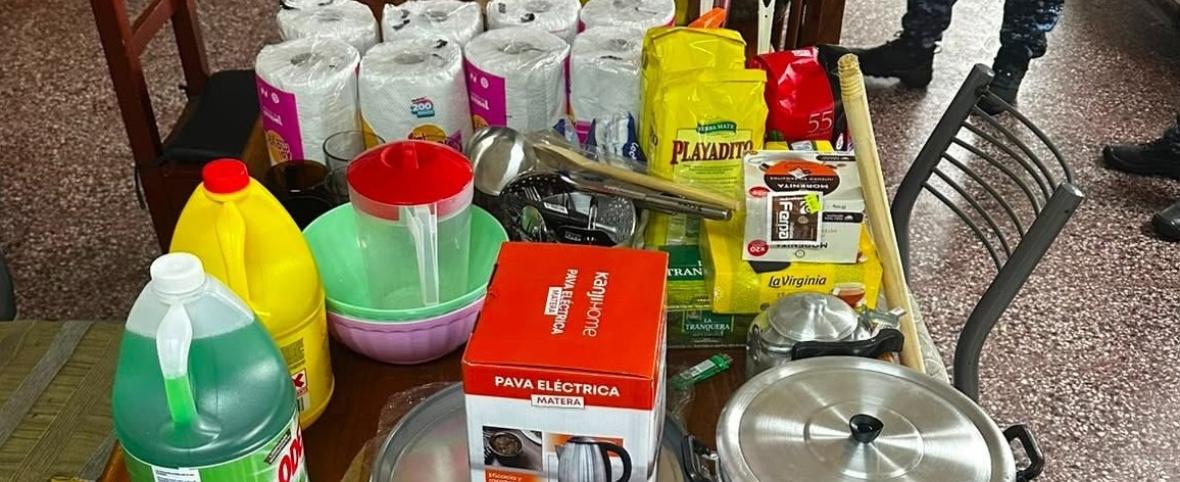 Infantería agradeció la hospitalidad del Cuartel 145 de San Clemente del Tuyú con una donación para los bomberos