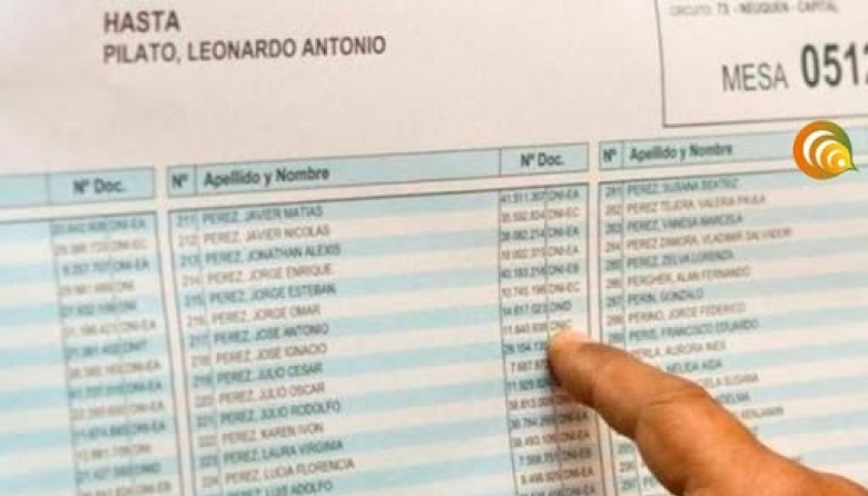 Ya se puede consultar el Padrón Provisorio para las elecciones legislativas de octubre