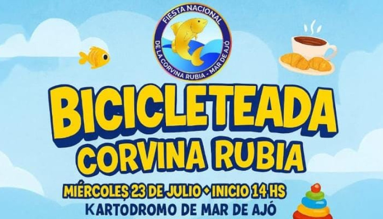 Bicicleteada Corvina Rubia: pedalear por una causa solidaria en Mar de Ajó