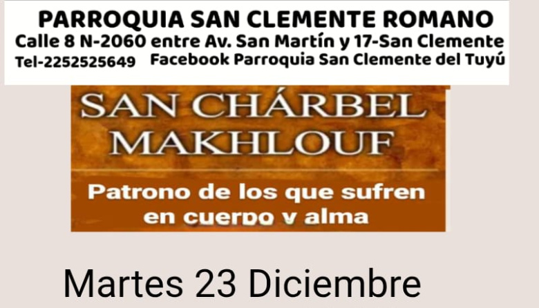 Celebraciones especiales de Navidad y San Charbel en San Clemente del Tuyú
