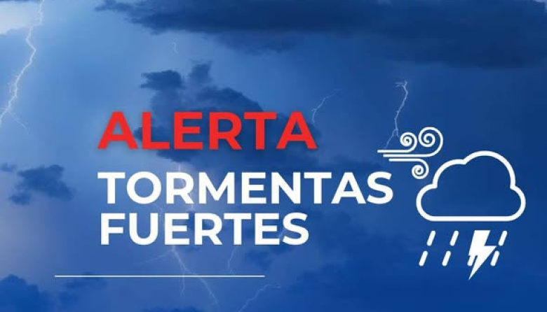 El SMN  advierte  por tormentas fuertes para el martes
