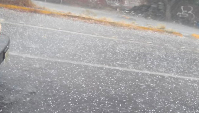 Granizo en San Clemente: caída leve y sin daños