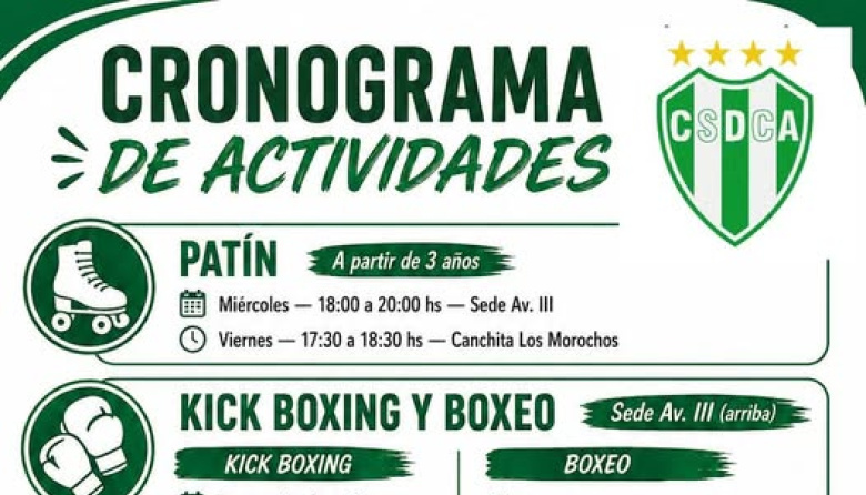El Club Social y Deportivo Cosme Argerich presentó su cronograma de actividades