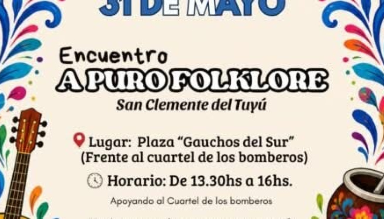 San Clemente se prepara para una nueva jornada de “A puro folclore” en la Plaza Gauchos del Sur