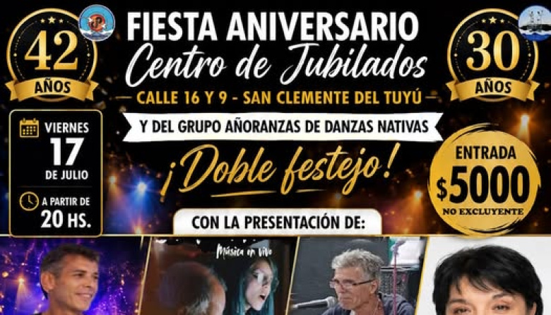 El Centro de Jubilados celebra sus 42 años con una gran fiesta y el aniversario del Grupo Añoranzas