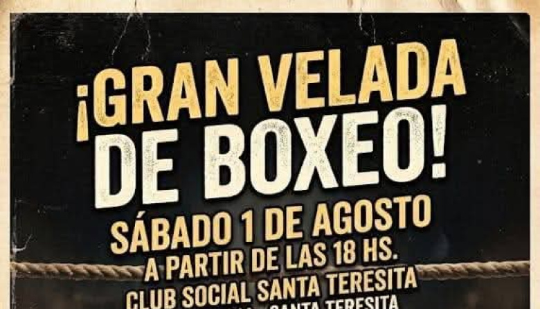 Gran velada de boxeo este sábado en el Club Social Santa Teresita