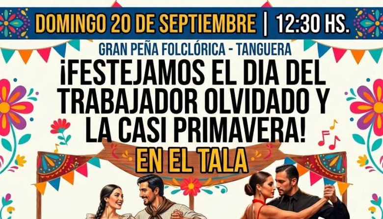 Peña, folclore y tango para celebrar el trabajo y recibir la primavera en El Tala