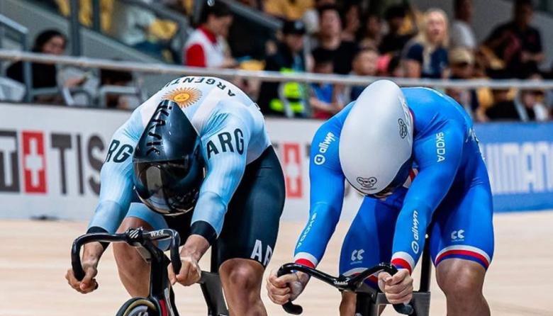 Lucas Vilar batió el récord argentino en el Mundial de Ciclismo de Pista