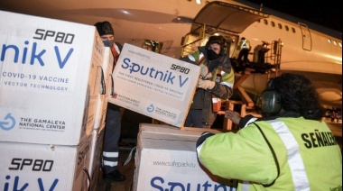 Con la llegada de 700.000 dosis de Sputnik V, Argentina superó los 25 millones de vacunas recibidas