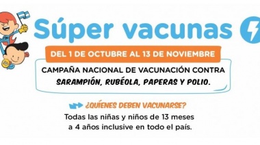 La Campaña Nacional de Vacunación contra Sarampión, Rubéola, Paperas y Polio en los Jardines de Infantes de La Costa
