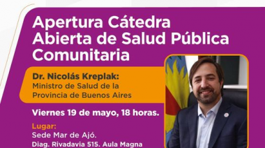 El ministro de Salud bonaerense, Nicolás Kreplak, participará de la inauguración de una Cátedra Abierta en la UAA