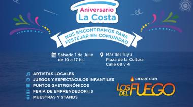 Este sábado gran fiesta popular en Mar del Tuyú por el 45° aniversario de la creación del distrito