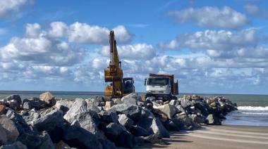 Se reinició la obra de protección costera en Las Toninas