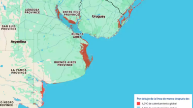 Ciudades Argentinas en Riesgo: Proyecciones de inundaciones por el aumento del nivel del mar