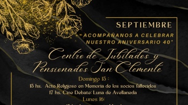 El Centro de Jubilados y Pensionados de San Clemente celebra su 40° aniversario con una semana de actividades