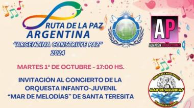 Concierto solidario de la Orquesta Infanto-Juvenil “Mar de Melodías” en Santa Teresita