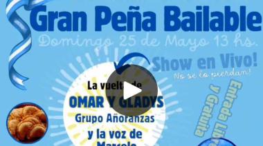Gran Peña Bailable por la Revolución de Mayo en San Clemente