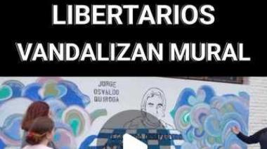 Indignación en La Costa: vandalizaron un mural escolar con pintadas libertarias