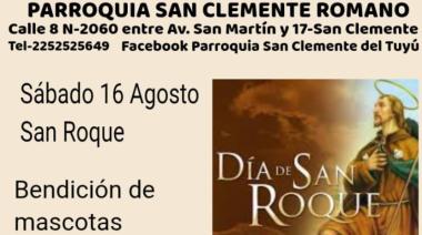 Misas por Asunción de la Virgen María y bendición de mascotas en honor a San Roque