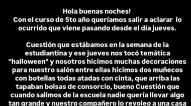 Se esclareció la historia: no fue una amenaza, sino una broma estudiantil