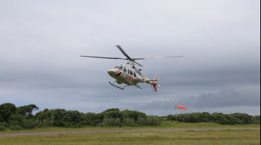 Helicóptero sanitario realizó un traslado de urgencia en el ingreso a Mar de Ajó