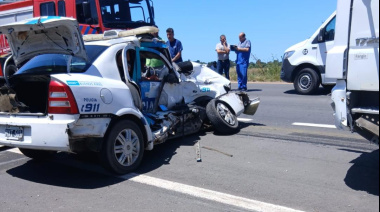 Murió un oficial de la Motorizada Vial en un choque en la Ruta 11 a la altura del km 412