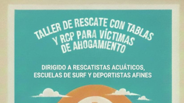 Se realizará en Santa Teresita un Taller de Rescate con tablas y RCP para víctimas de ahogamiento