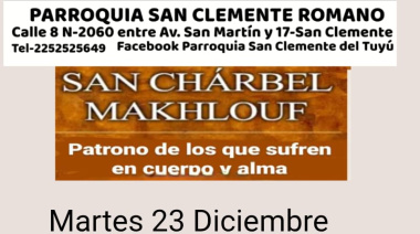 Celebraciones especiales de Navidad y San Charbel en San Clemente del Tuyú
