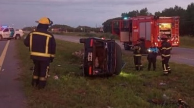 Volcó un auto en la Ruta 11 entre San Bernardo y Mar de Ajó