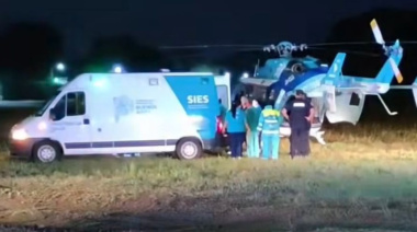  Realizaron un traslado aéreo de emergencia desde Mar de Ajó al Hospital El Cruce