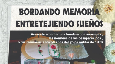 Convocan a una jornada abierta para “bordar memoria” en Santa Teresita